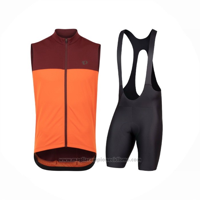 2021 Gilet Antivento Pearl Izumi Arancione Manica Corta e Salopette